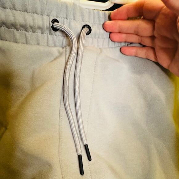 REEBOK Identity Delta Logo Fleece Cargo Pants sz M Medium Gray Side Pockets - Picture 5 of 10